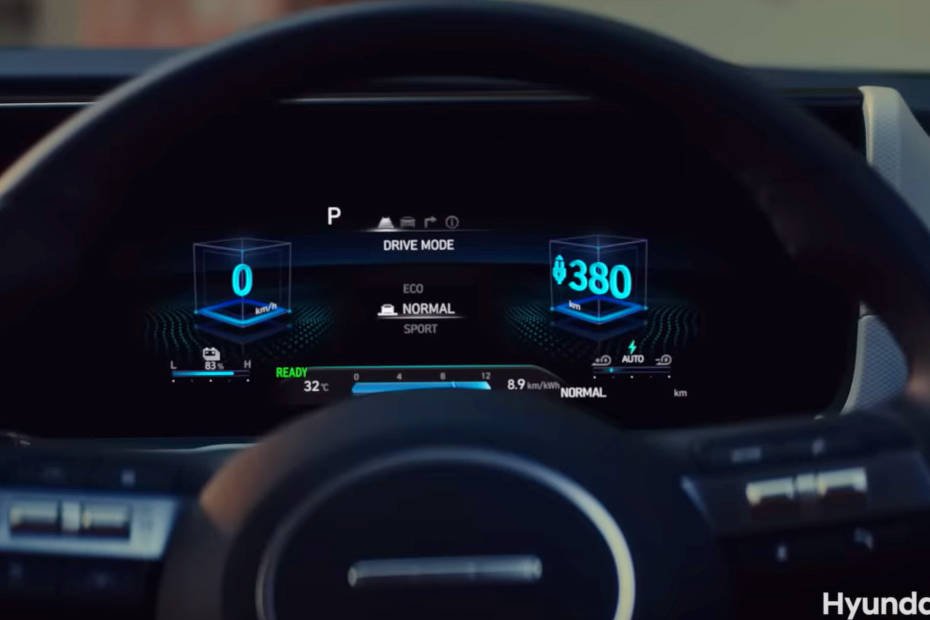 a steering wheel with a digital display