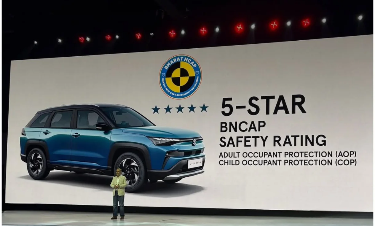 Maruti Suzuki Victoris Gets 5-Star BNCAP Safety Rating: Full List of Features